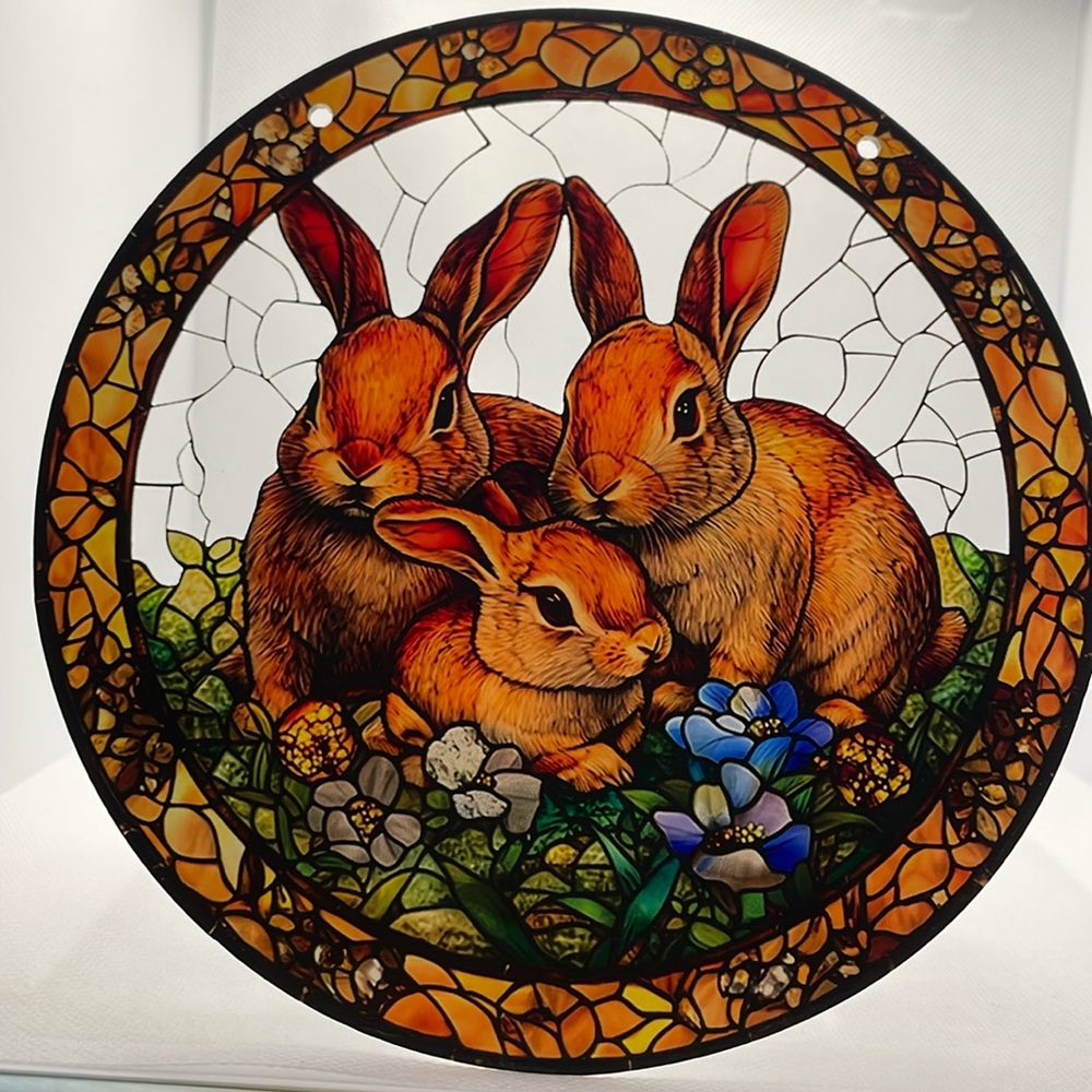 Suncatcher Acrylic Bunny Rabbit Decoration Home Cabin Easter Decor New